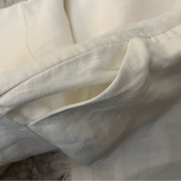 Greylin Strapless Linen Cream Jumpsuit - Picture 6 of 8